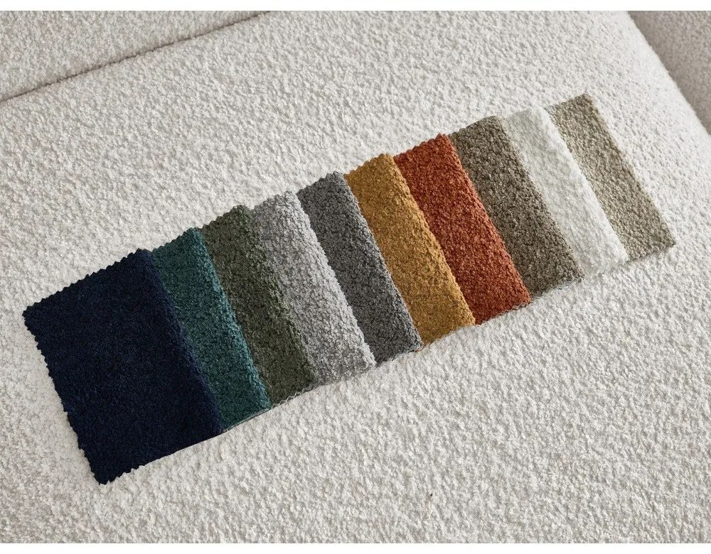 Biele kreslo z textílie bouclé Tina – Bobochic Paris