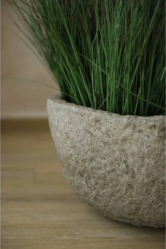 Dizajnový kvetináč CIMENTO, vláknocement, priemer 46 cm, sivá