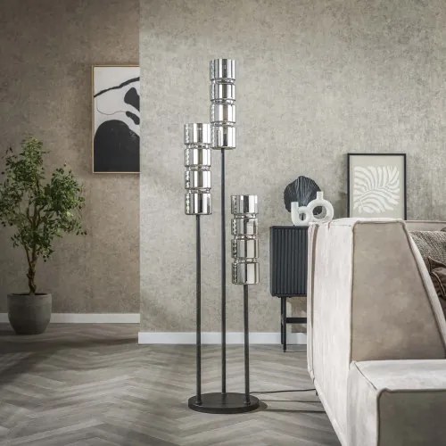 Stojaca lampa 77-13 Cylinder 3L Chromed Glass - Komfort-nábytok