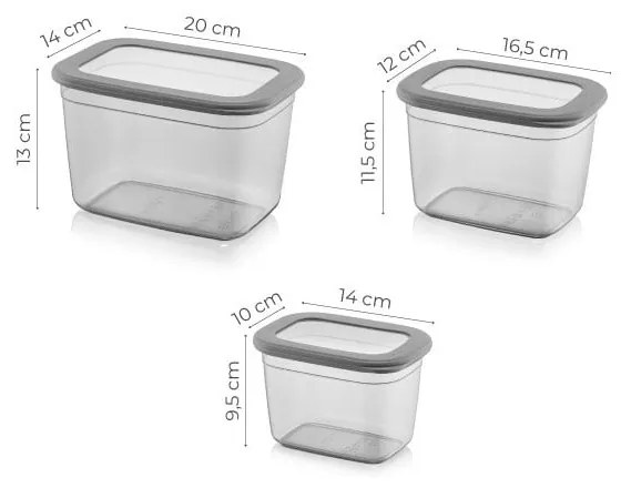 Dózy na potraviny v súprave 3 ks – Hermia