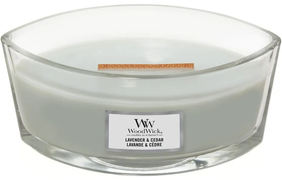 WoodWick sviečka s vôňou levandule a cédru, 453 g
