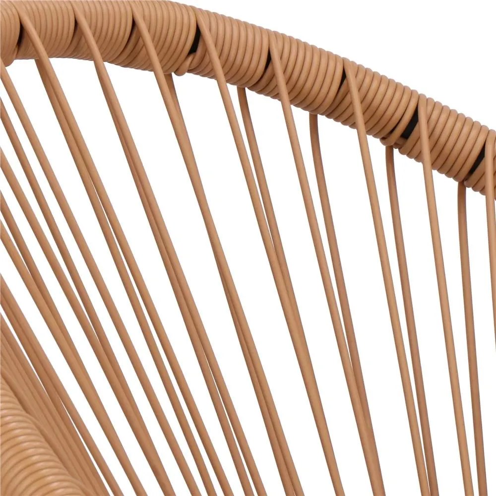 Záhradné kreslo oválne, výška 87 cm, odtiene béžovej a hnedej Springos - GF0084