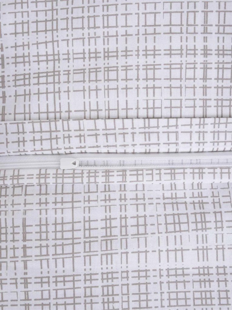 Bavlnená obliečka na vankúš Renforcé 70 × 90 cm – Jasmine žíhaná hnedá