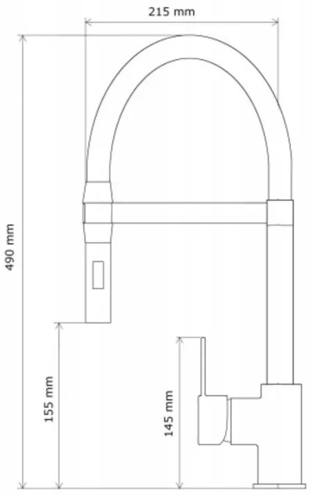 Gamma Vento New, stojanková drezová batéria s flexibilným ramenom, 2-funkčný výtok, zlatá lesklá-čierna, GMA-BVONK-GD