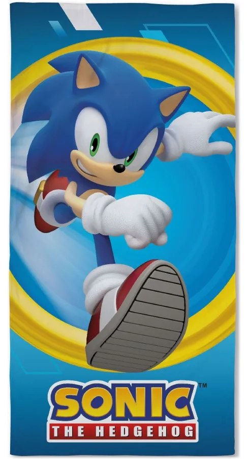 Bavlnená plážová osuška Sonic the Hedgehog - 100% bavlna - 70 x 140 cm