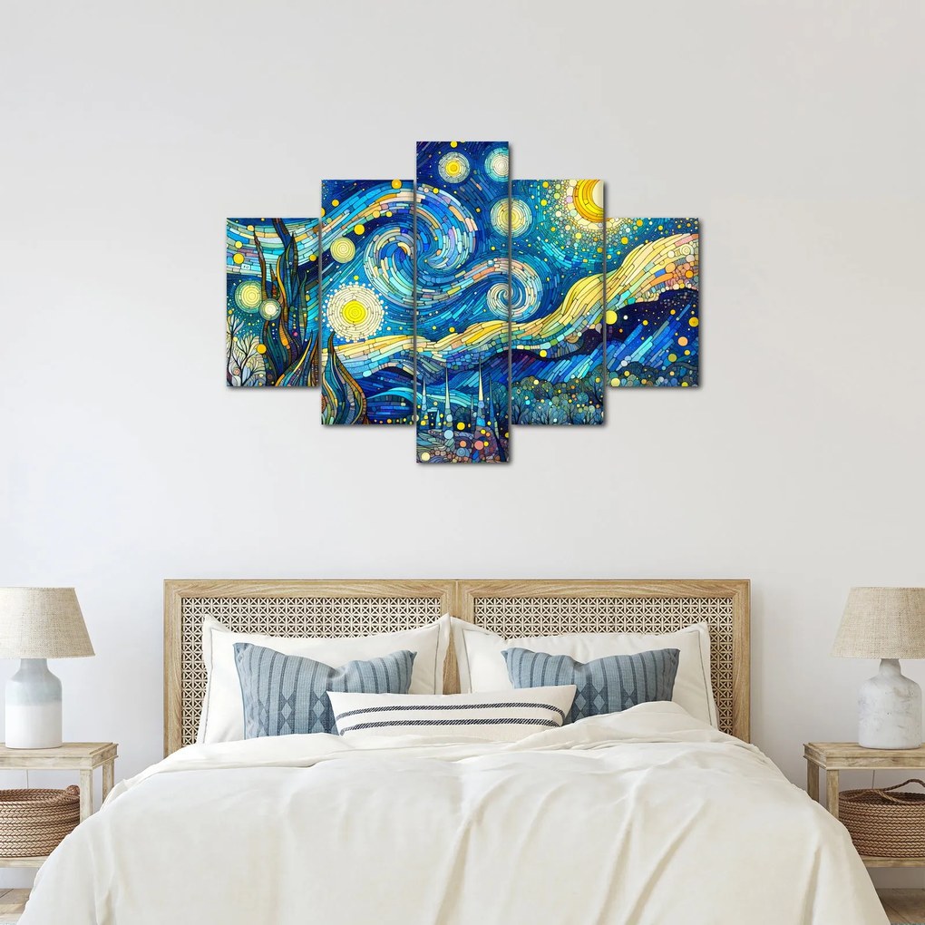 Obraz – Mozaika hviezdnej noci (150x105 cm)