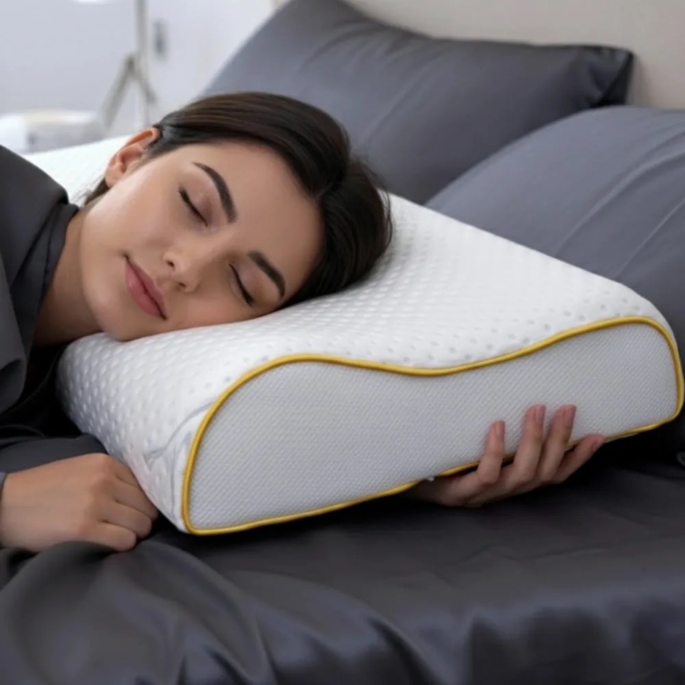 Azonelo Anatomický vankúš z pamäťovej peny Azonelo - poťah s hodvábom