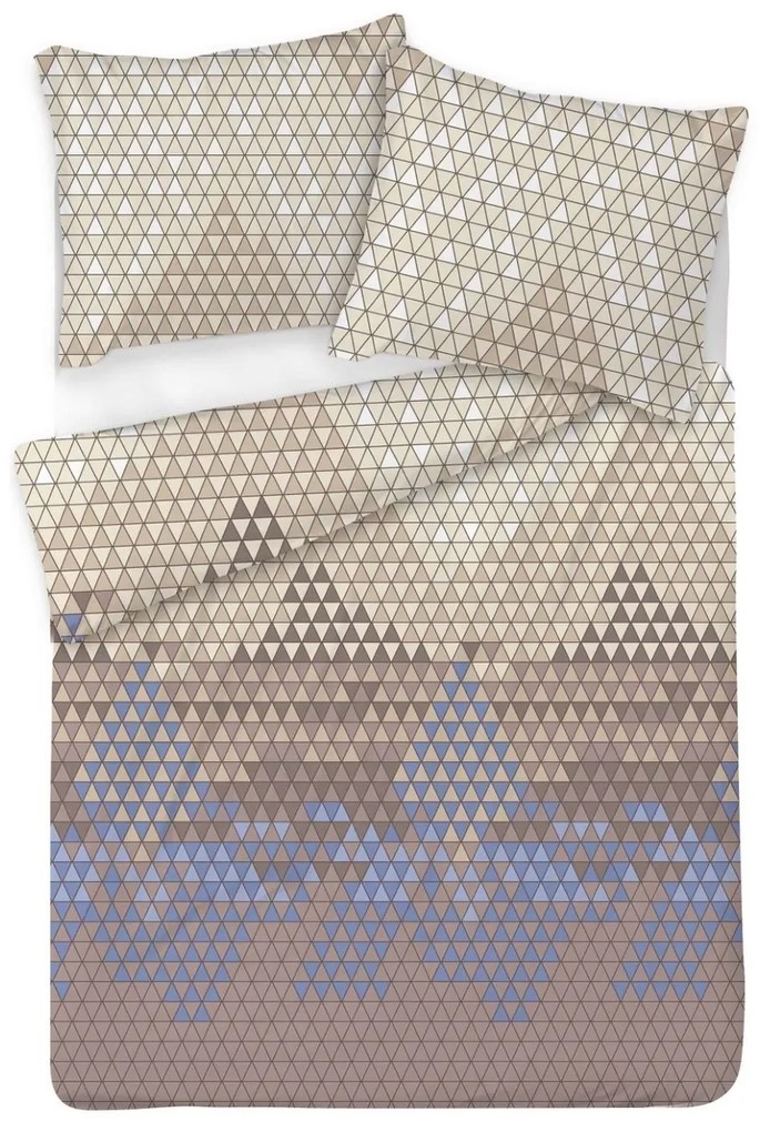 Matex Saténové obliečky Trojuholníky, 140 x 200 cm, 70 x 90 cm