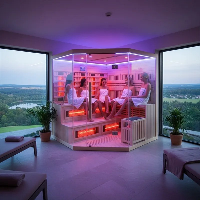 BPS-koupelny Kombinovaná sauna 2v1 HYD-7525 - Infrasauna + fínska sauna 200x200, 5-6 osôb