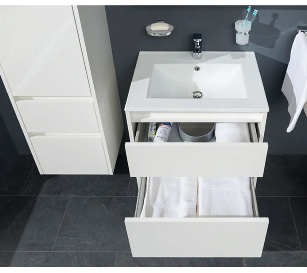 Mereo, Mereo Opto, kúpeľňová skrinka 81 cm, Multidecor, Lávovo sivá, MER-CN991SLAS1