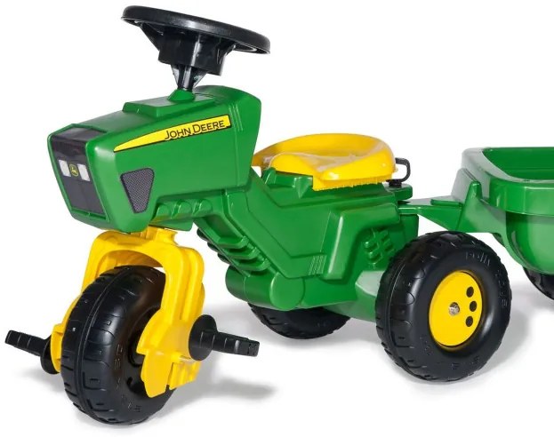 Šlapací traktor Rolly Toys John Deere trojkolesový s prívesom 052769