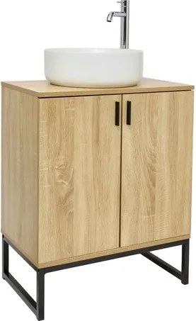 Ceramia Easy kúpeľňová skrinka s umývadlom 60x73x36 cm svetlý dub lesk EASYUMDB4
