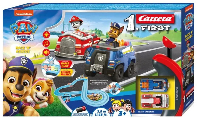Pretekárska dráha Carrera First 20063058 Paw Patrol- Race 'N' Rescue 3,5m
