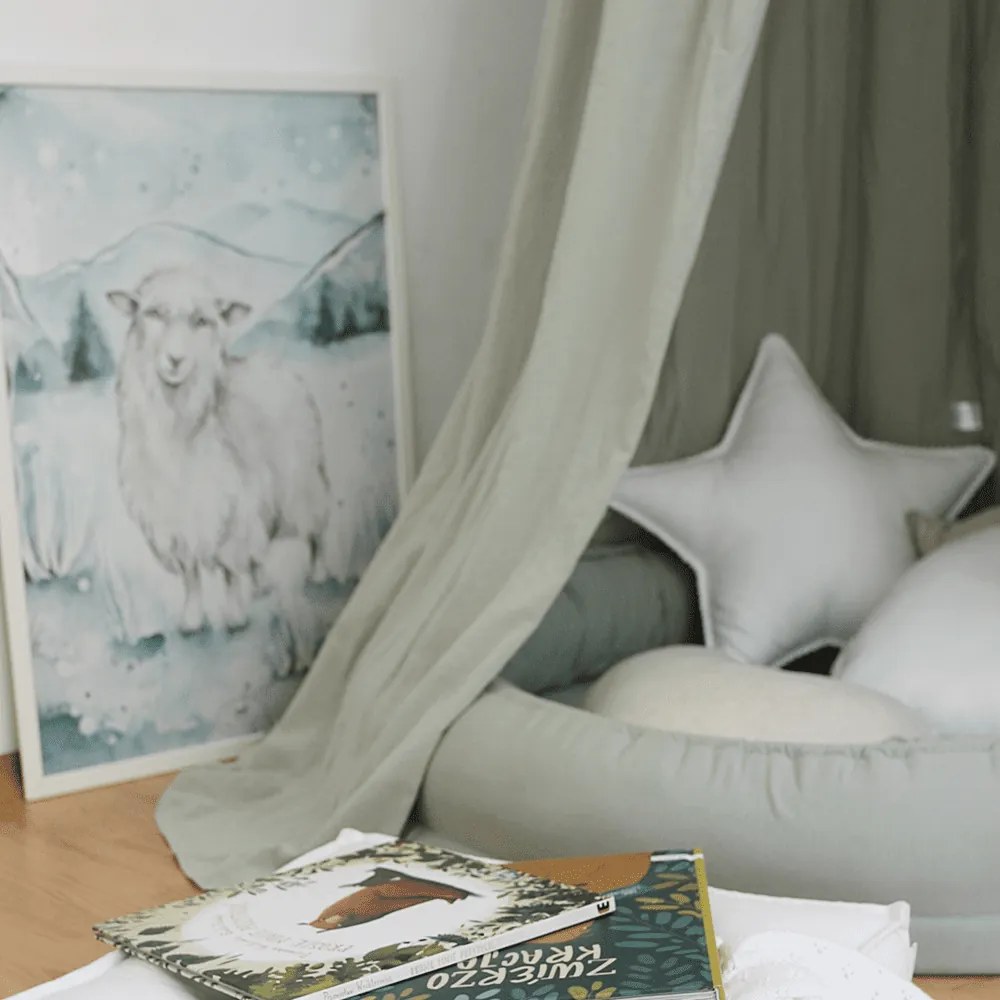 Baldachýn bavlnený púštne zelená