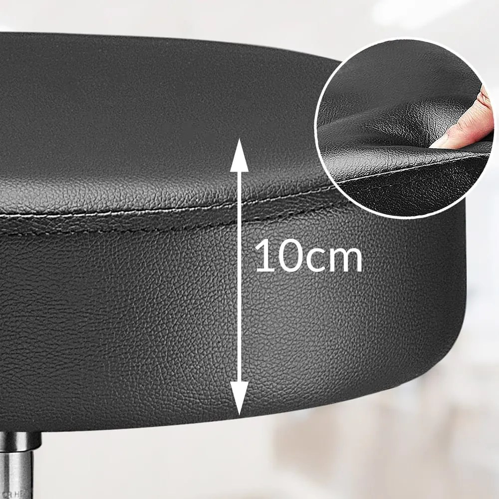 Casaria Taburetka na kolieskach BONY, Ø35cm, čierna