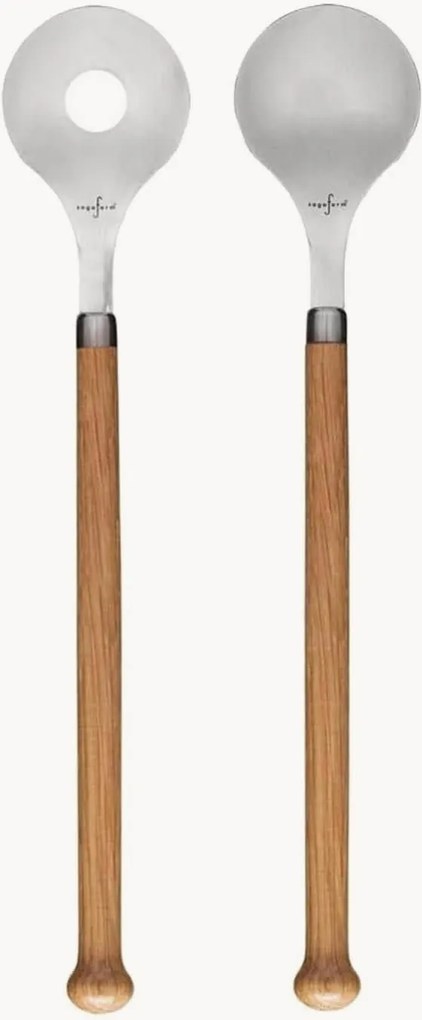 Príbor na šalát z dubového dreva Oval Oak, 2 ks