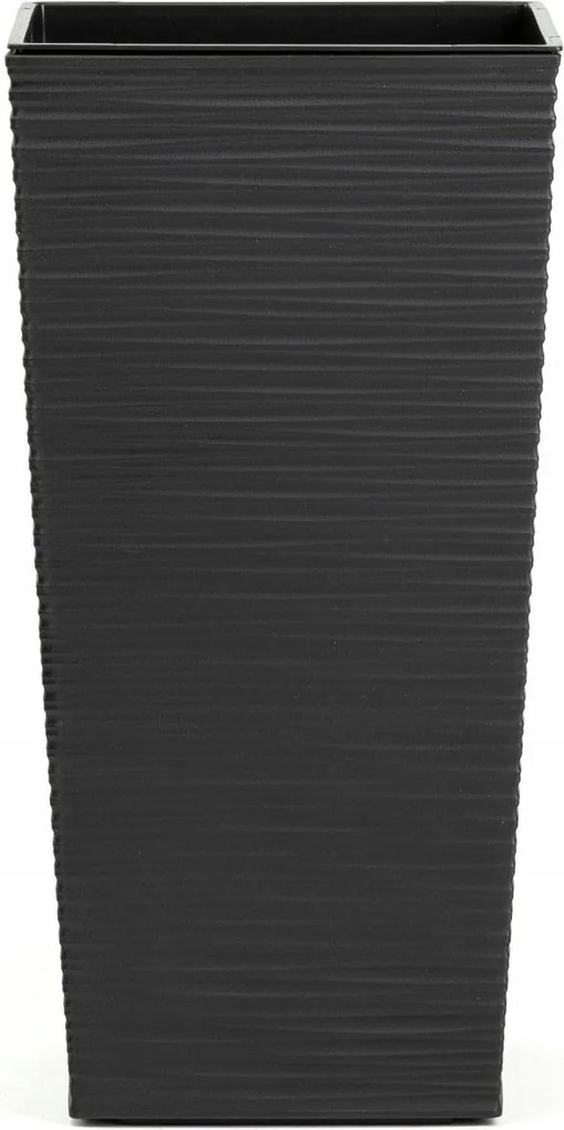 Sada 3 ks kvetináčov Porto Riflo 57x29,5/46x24,7/36,6x18,9 cm čierna