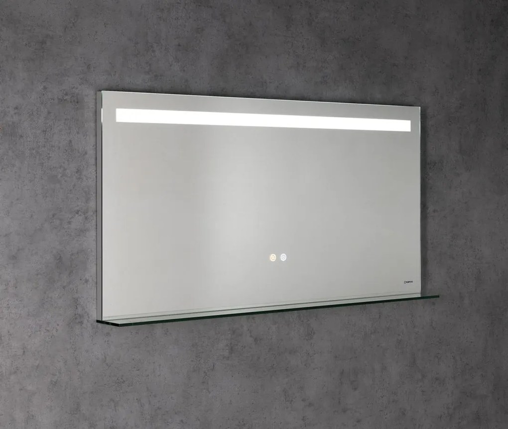 Sapho, BRETO LED podsvietené zrkadlo, sklenená polica, 800x608mm, BT080