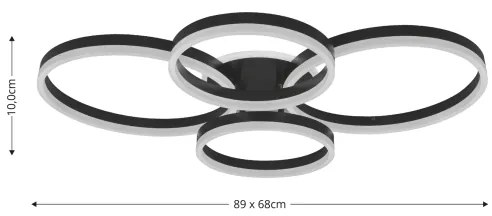 Brilagi - LED stmievateľné stropné svietidlo ORBITS LED/52W/230V 3000-6000K + DO