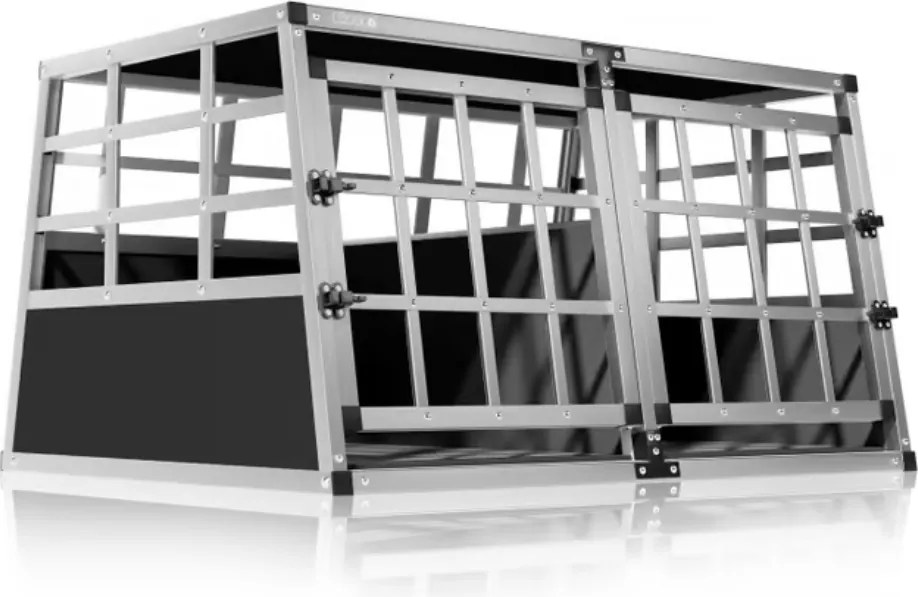 Prepravka pre psa BRUNO, 89x70x51cm strieborná/čierna Cadoca