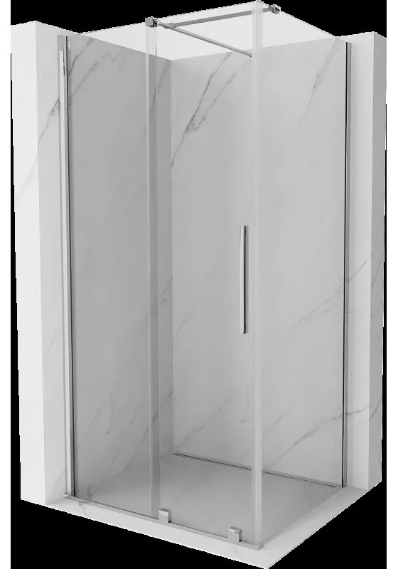 Mexen Velar sprchová kabína, posuvné dvere 150 x 100 cm, Priehľadné, Chrómová - 871-150-100-01-01