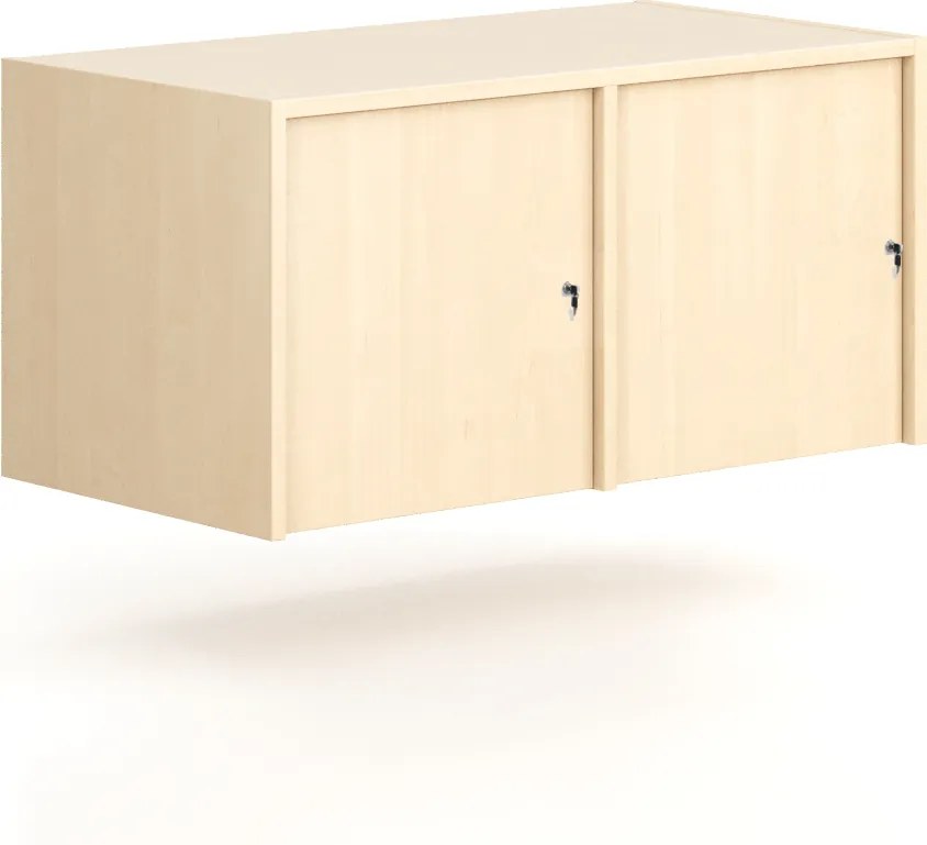 Nadstavba pre skrine FRAME, 2x dvere, 872 x 450 x 427 mm, cylindrický zámok, breza