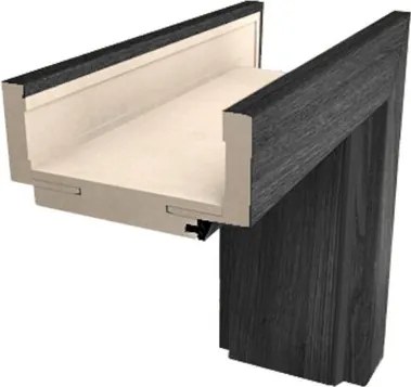 Obložková zárubňa DRE 70 cm jilm antracit pre hrúbku steny 14-16 cm ľavá O4JA70L8