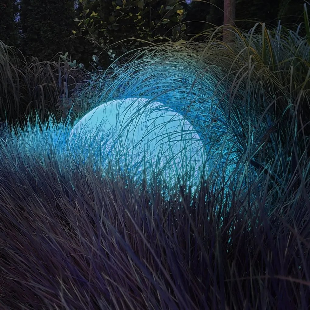 Exteriérové svietidlo Globo + LED žiarovka E27 RGB 10w + diaľkové ovládanie, (fi 30cm)