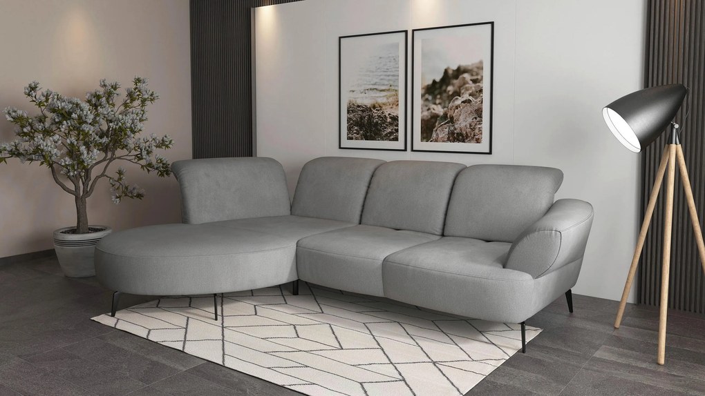XXXLutz ROHOVÁ SEDAČKA, textil, sivá Sit & More - Sedačky - 000144013242