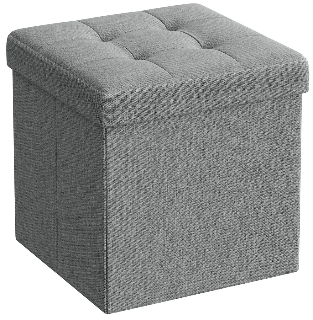 Taburet s úložným priestorom OTTOMAN 30x30 cm, sivý