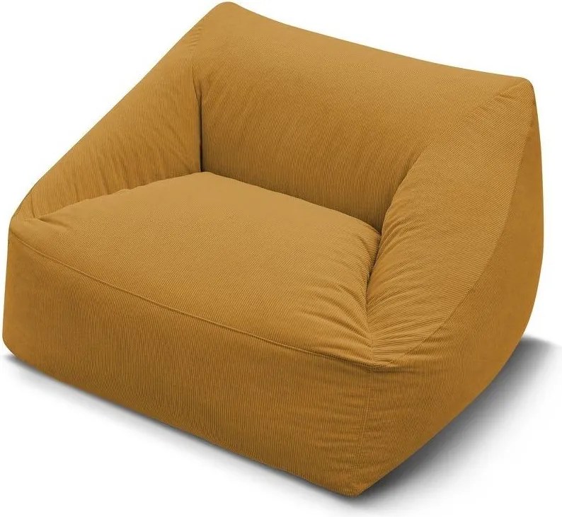 Žltý menčestrový sedací vak Lilibet – Bobochic Paris