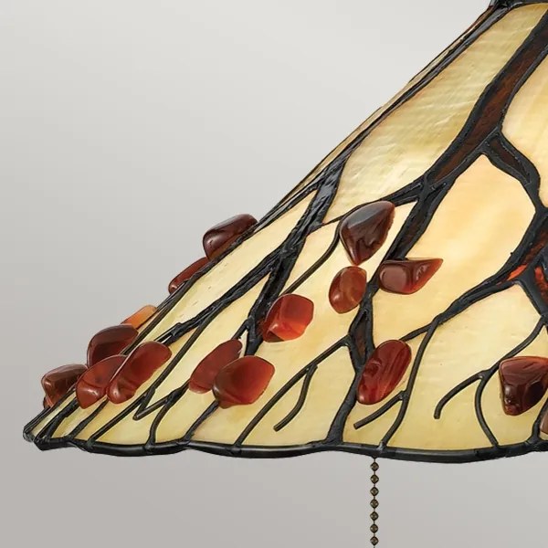 Quoizel QZ-WHISPERING-TL-VB - Stolová lampa Tiffany WHISPERING 2xE27/60W/230V