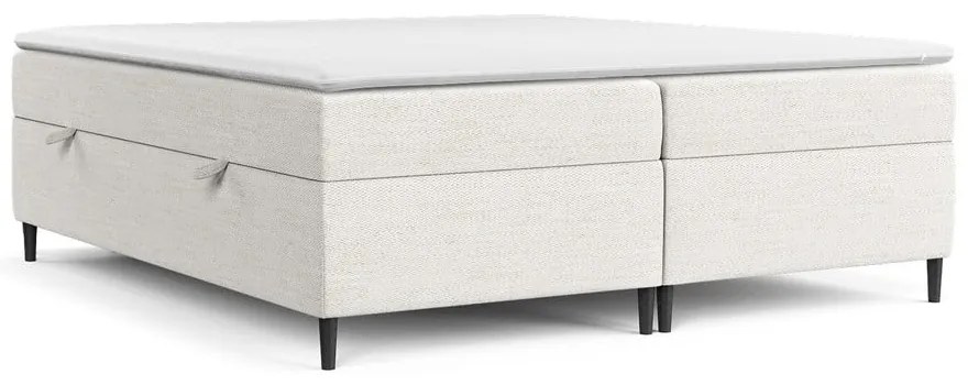 Krémovobiela boxspring posteľ s úložným priestorom 180x200 cm Araya – Maison de Rêve