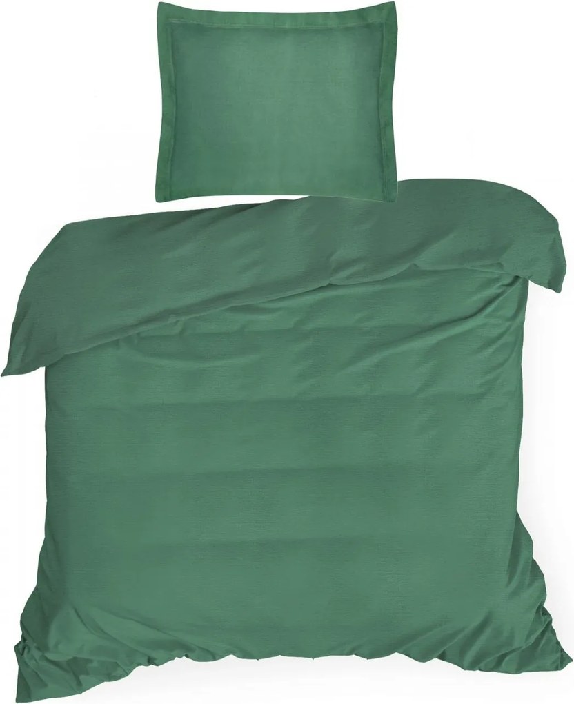 BAVLNENÉ OBLIEČKY NOVA COLOUR 140X200 CM TMAVOZELENÉ