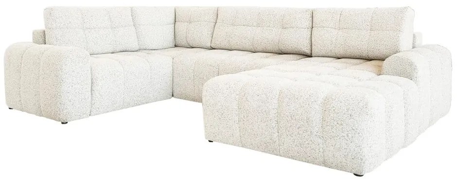 Krémová rozkladacia modulárna rohová pohovka s úložným priestorom (ľavý roh) Lulu – Miuform