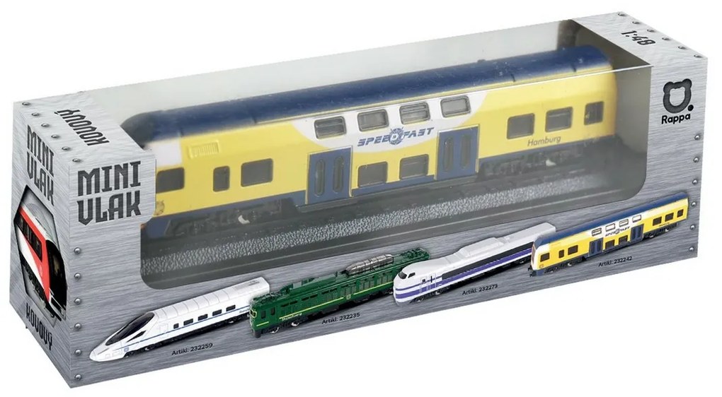Rappa Kovový mini vlak regionálny, 16 cm