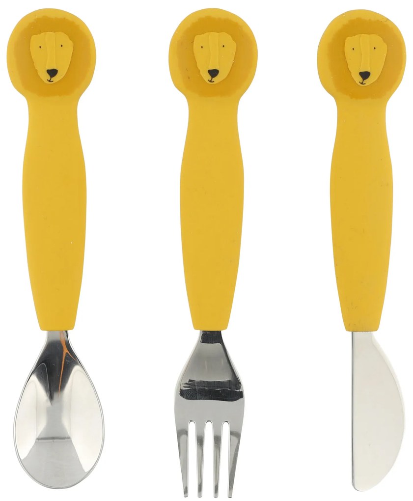 Detský silikónový príbor súprava 3 ks Mr. Lion
