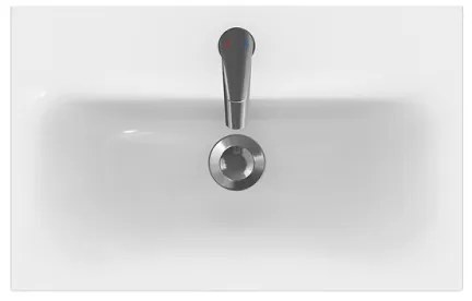 Cersanit S801-227-DSM - Závesná kúpeľňová skrinka s umývadlom MODUO SLIM biela