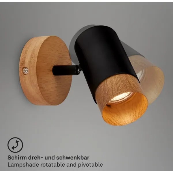 Briloner 2144015 - Nástenné bodové svietidlo SPOT 1xGU10/9W/230V