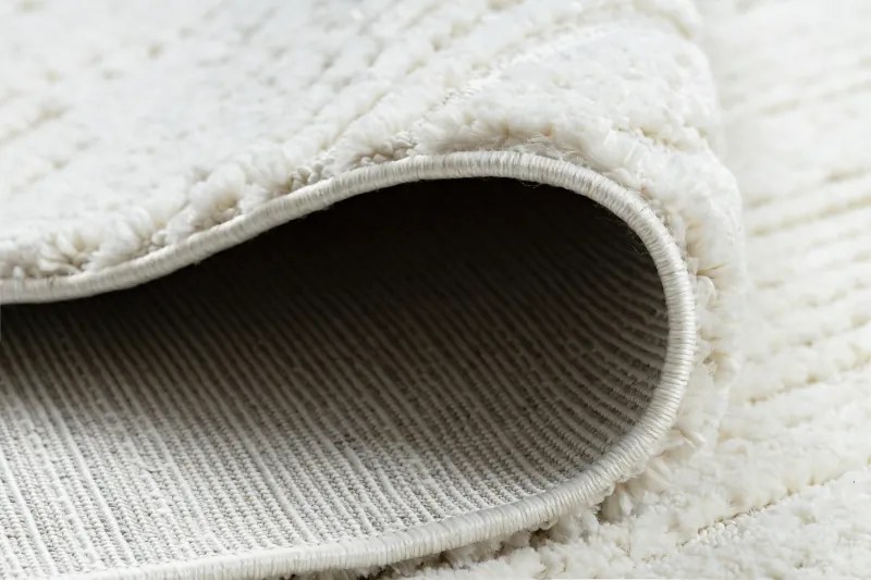 Koberec SEVILLA AC53B pruhy biely, Maroko, Shaggy