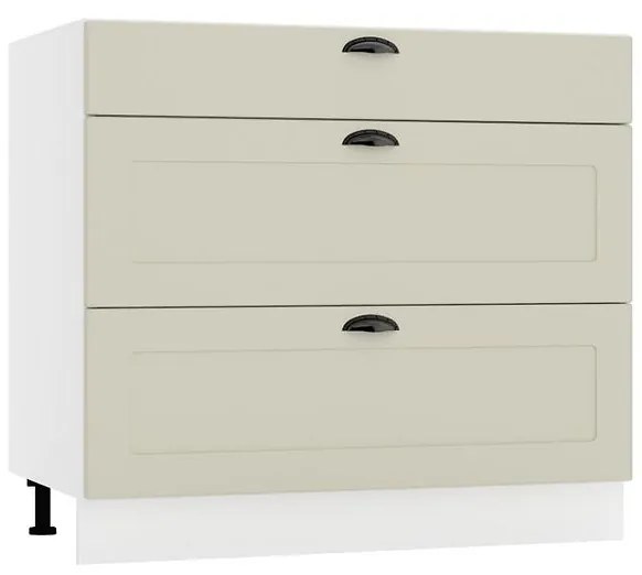 Kuchynská skrinka Adele D90PC S/3 caffe mat/biela