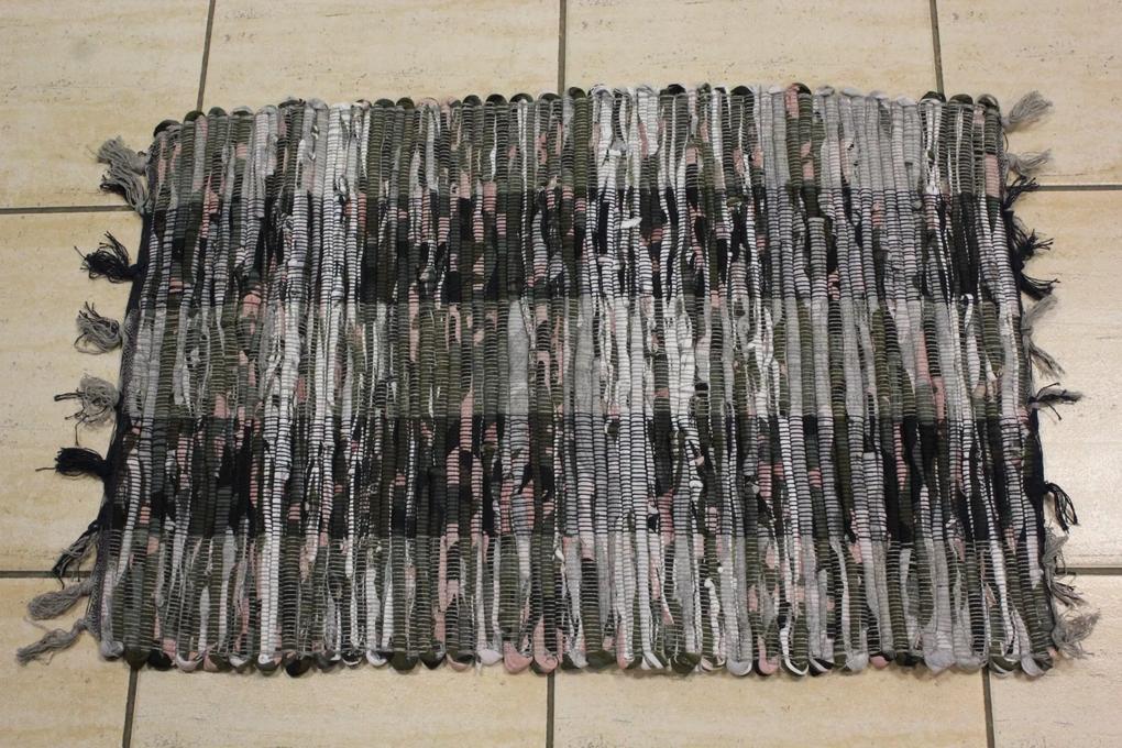 Koberec tkaný bavlnený VZOR 3. - farebný (45x75 cm)