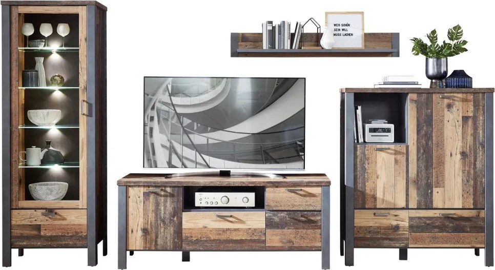 Vysoká vitrína Cardiff, s osvetlením