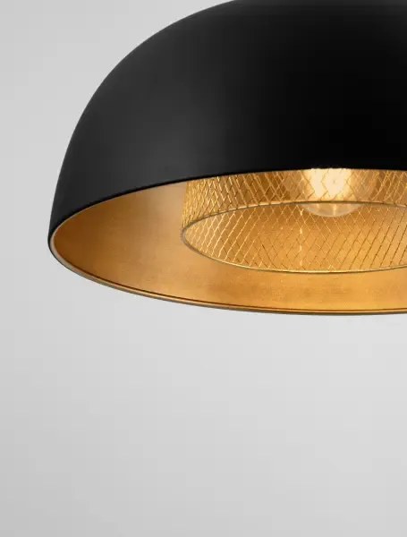 LED čierno-zlatý moderný luster Sqube