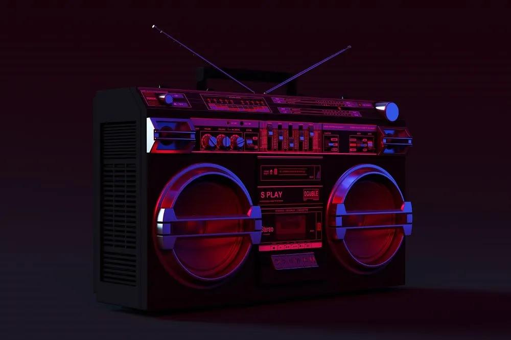 Fototapeta disco rádio z 90-tych rokov - 150x100