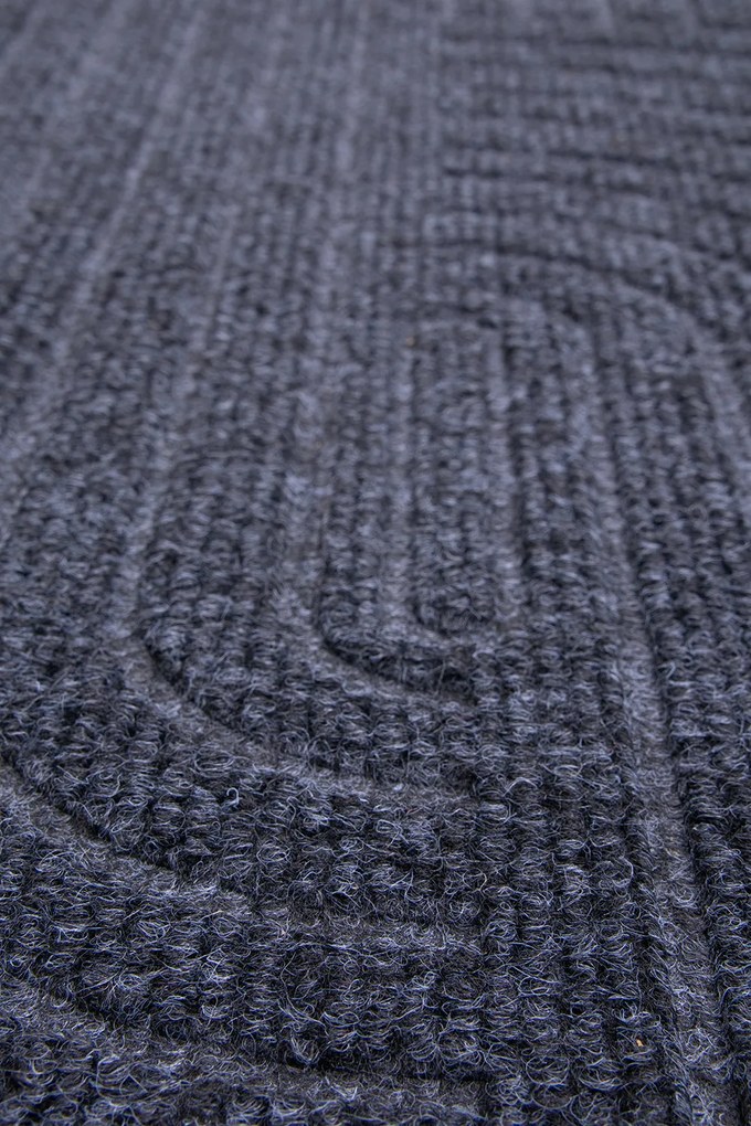 Textilná rohožka EMBOSSED T-008 TMAVOSIVÁ rozmer: 43x75 cm