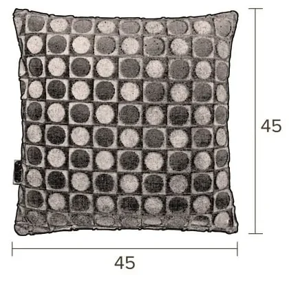 Zeleno-modrý vankúš Dutchbone Ottava, 45 × 45 cm