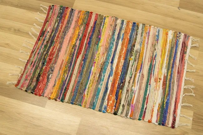 Obojstranný koberček Chindi viacfarebný