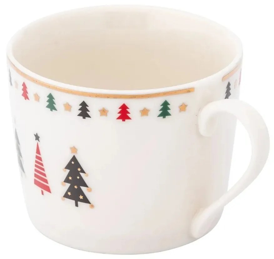Altom Porcelánová šálka s podšálkou Modern Tree 230 ml