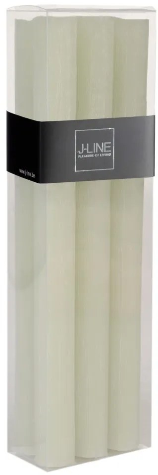 Box 6 zelených stolových sviečok -13H / 24 cm